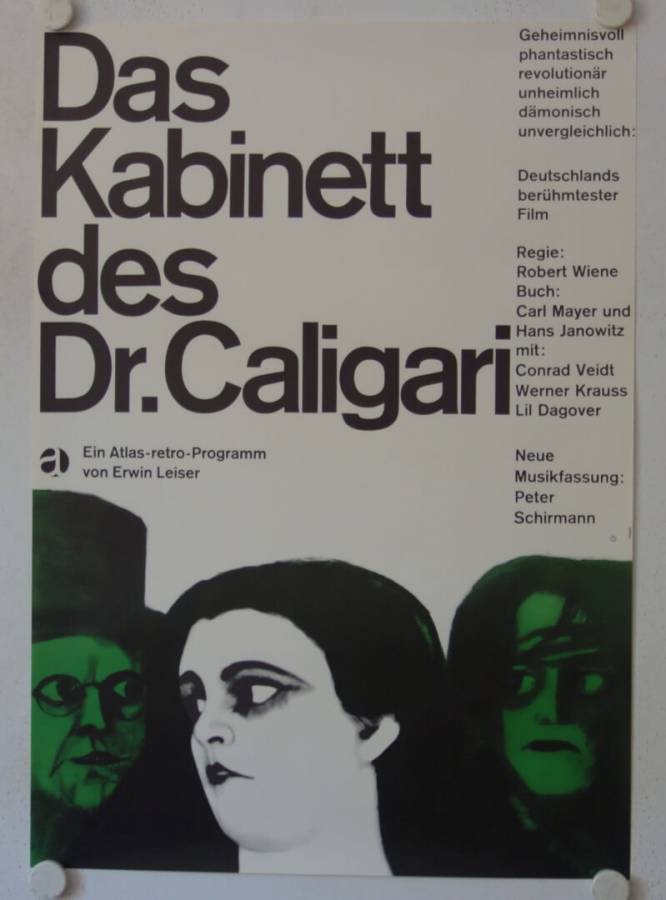 Das Kabinett des Dr. Caligari originales deutsches Filmplakat (R60s)